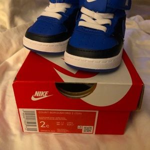 Court Borough Mid Nike Size 2c. Worn 1 time for couple hours